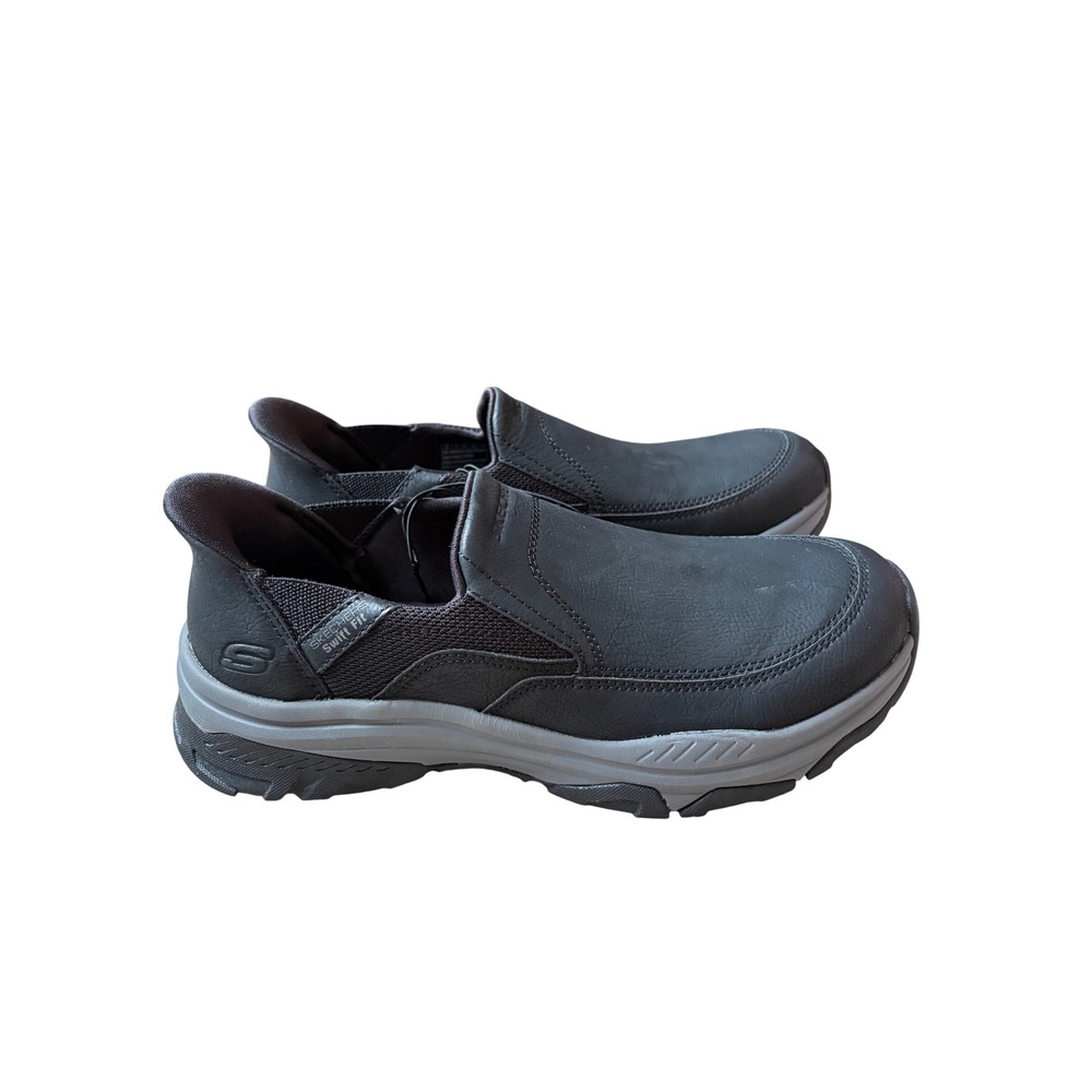 Skechers Hands Free Swift Fits Black Memory Foam Slip On Sneakers BLK NWT Size 8